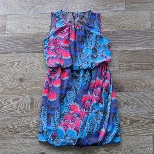 Banana Republic Sleeveless Multicolor Bubble Hem Dress Size 2